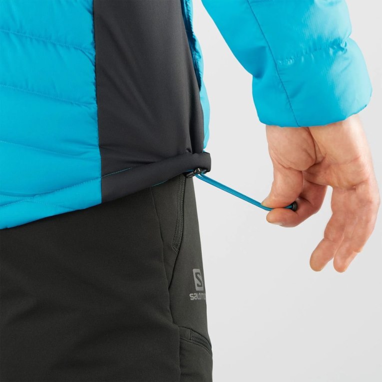 Salomon Essential Xwarm Down Men's Insulated Jackets Turquoise | CA 14R76